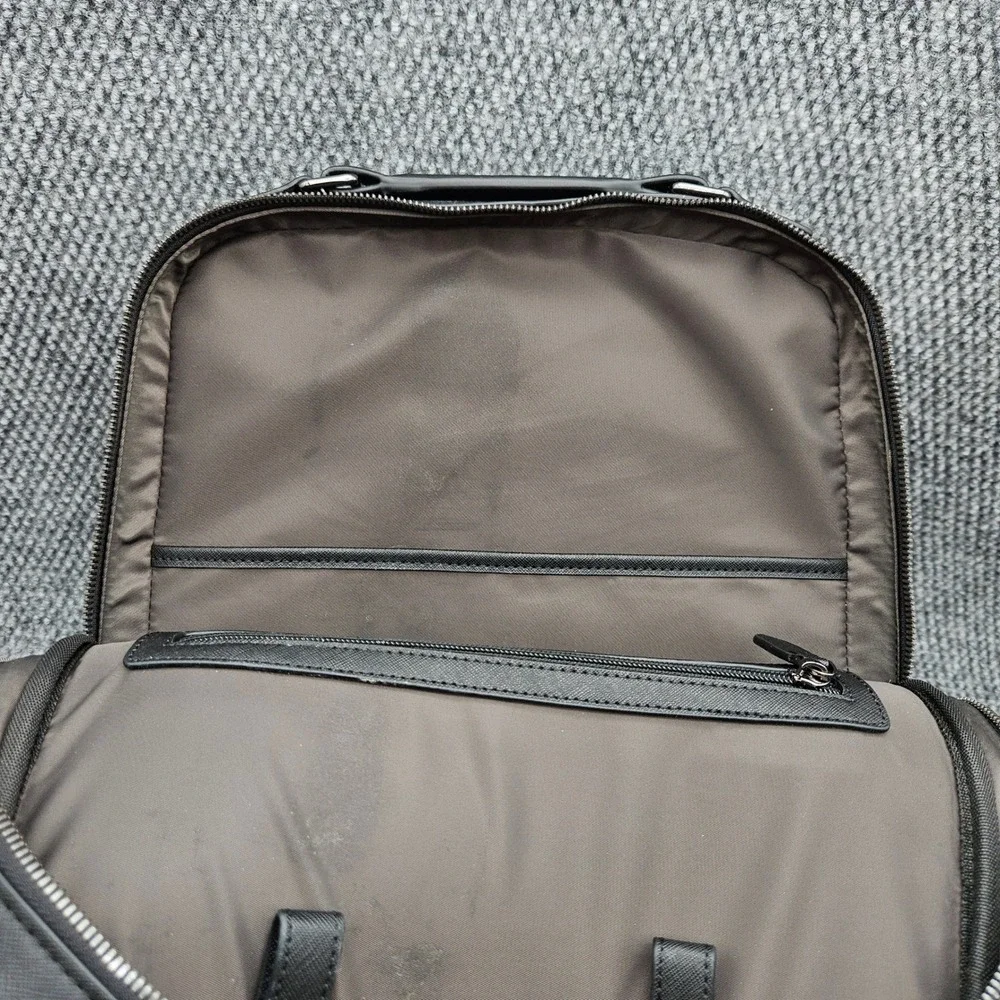 Maverick & Co Komos Black Leather Backpack Professional Laptop Bag Travel School